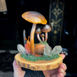 Snail & Mushroom Sculpture